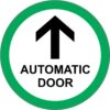Green Circle Automatic Door Vinyl Sticker