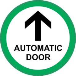 Green Circle Automatic Door Vinyl Sticker