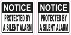 Protected by a Silent Alarm Vinyl Stickers