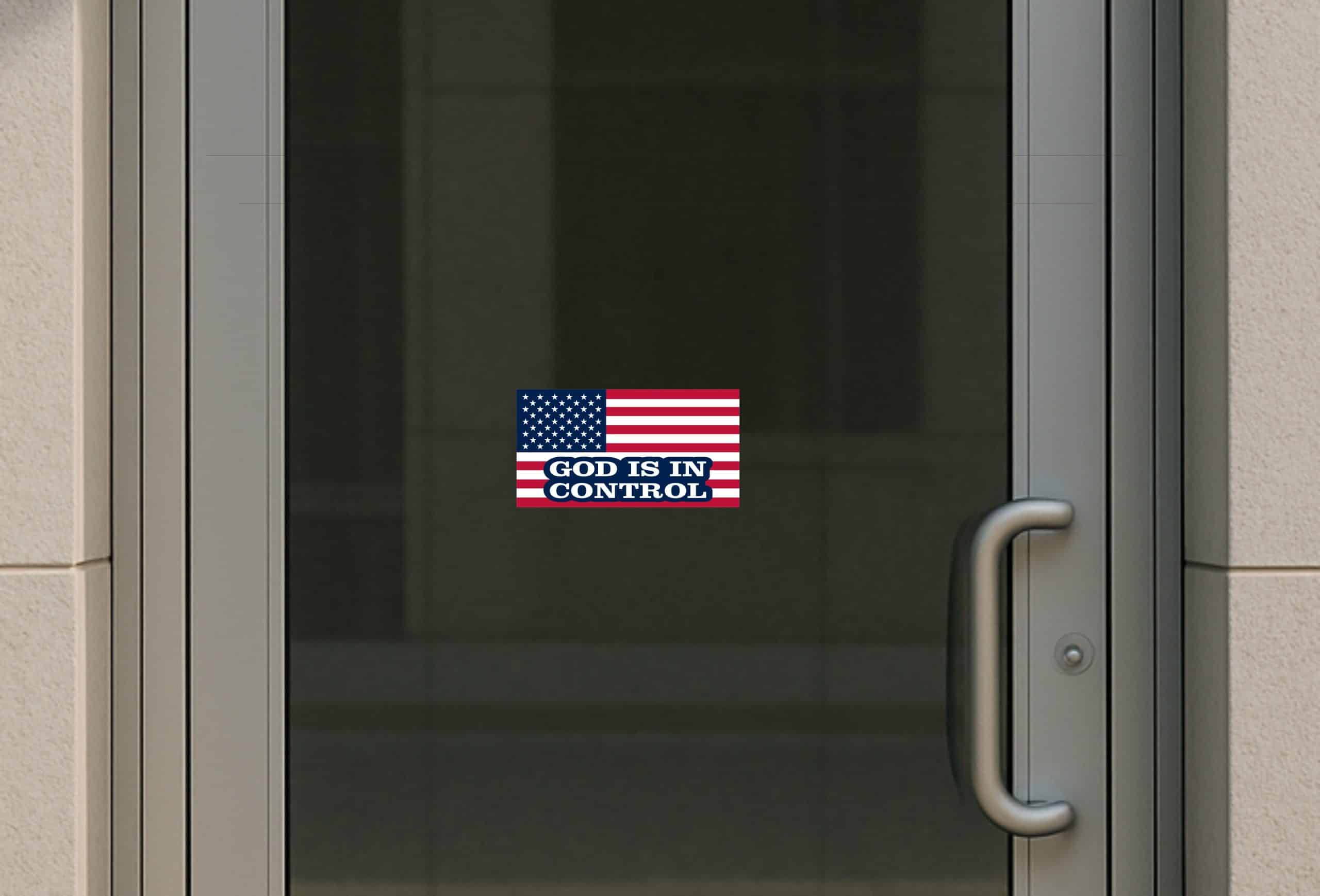 StickerTalk American Flag God Is in Control Vinyl Sticker, 8.5 inches by 4.5 inches - Image 6