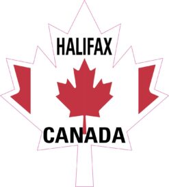 Maple Leaf Halifax Canada Vinyl Sticker