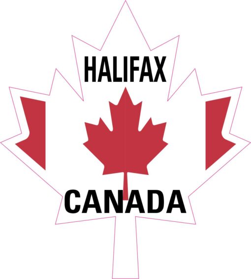 Maple Leaf Halifax Canada Vinyl Sticker