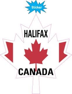 Alternative view of StickerTalk Maple Leaf Halifax Canada Vinyl Sticker, 4.5 inches