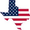 American Flag Texas Vinyl Sticker
