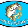 Fish More Work Less Vinyl Sticker