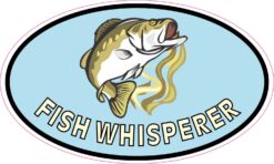 Bass Oval Fish Whisperer Vinyl Sticker