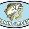 Oval Fishing Legend Vinyl Sticker