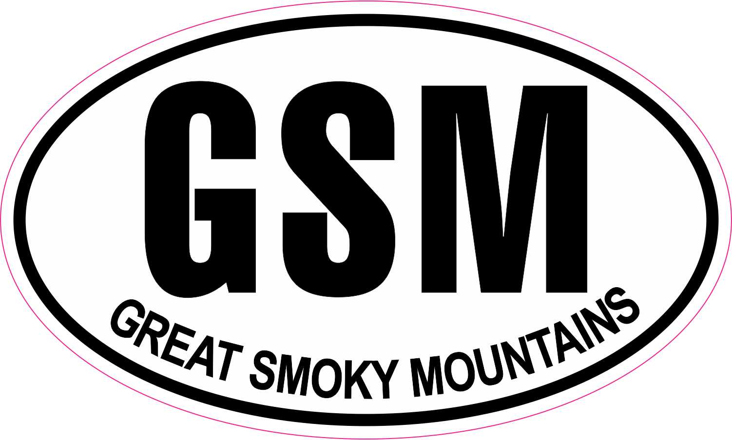 Oval Great Smoky Mountains Vinyl Sticker