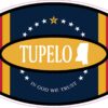 Mississippi Silhouette Oval Tupelo Vinyl Sticker