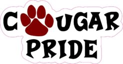 Maroon Cougar Pride Vinyl Sticker