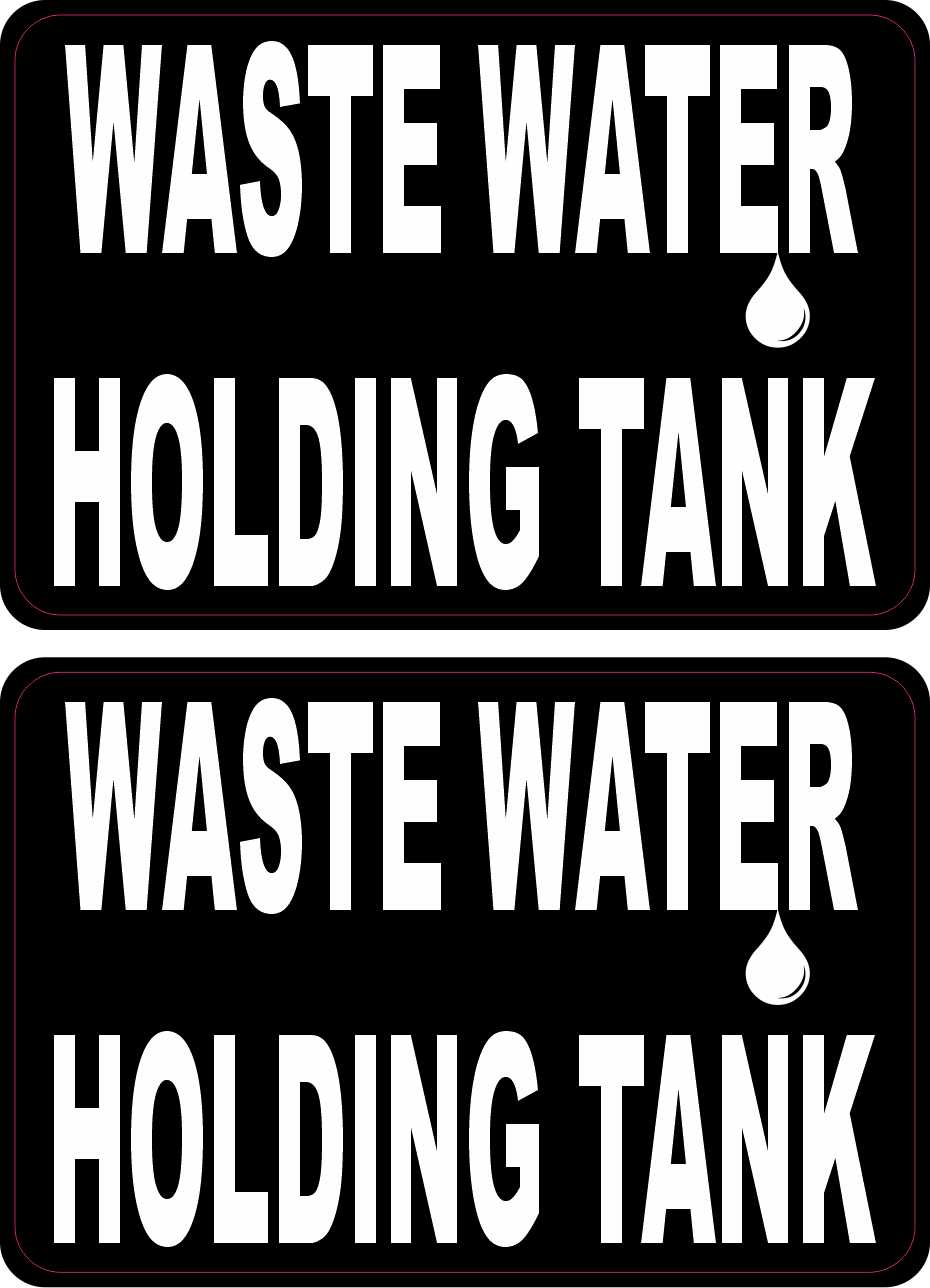 Droplet Waste Water Holding Tank Vinyl Stickers