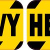 Caution Stripes Heavy Vinyl Stickers