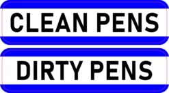Clean Dirty Pens Vinyl Stickers