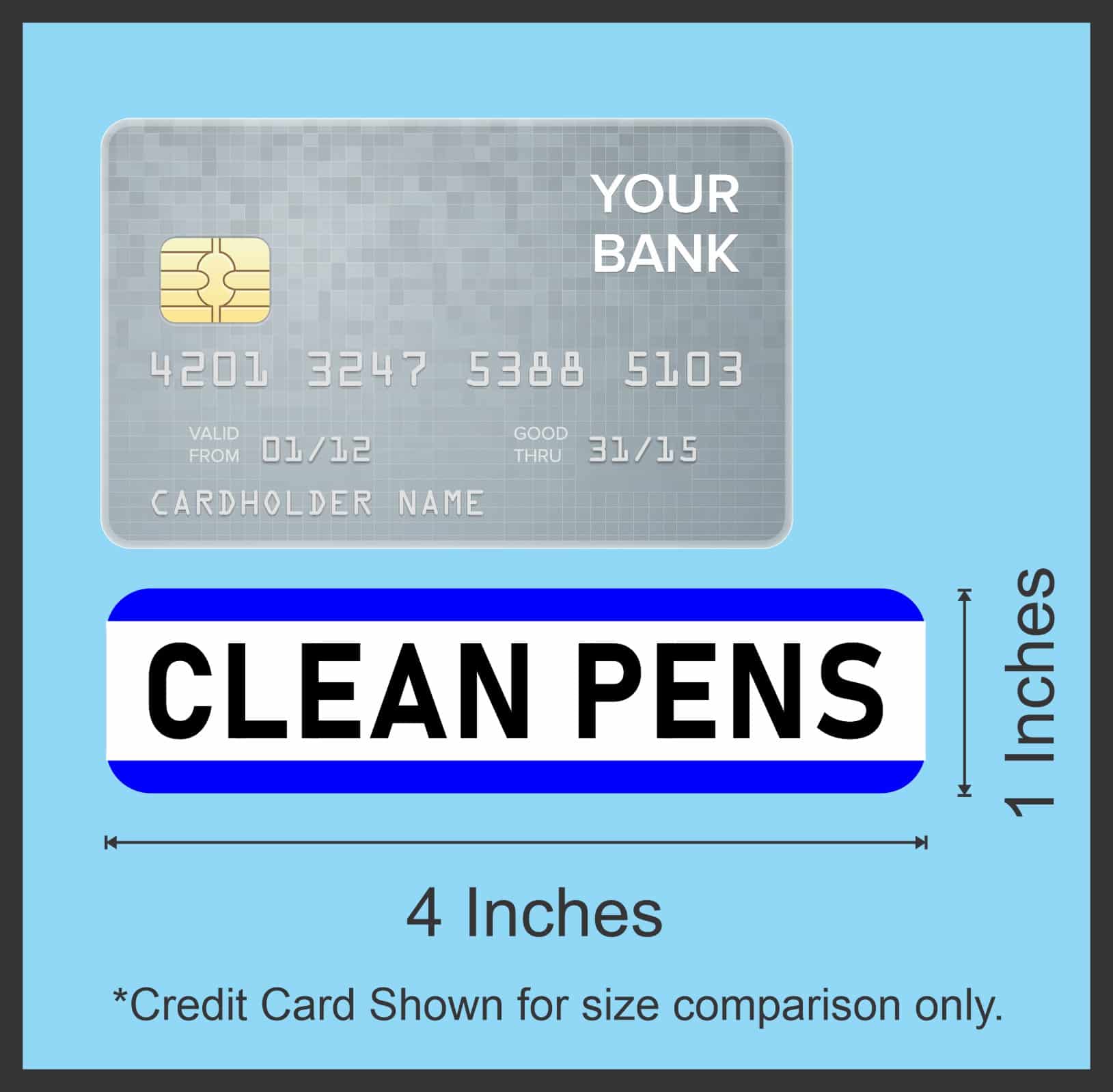 StickerTalk Clean Dirty Pens Vinyl Stickers, 1 sheet of 2 stickers, 4 inches x 1 inch each - Image 5