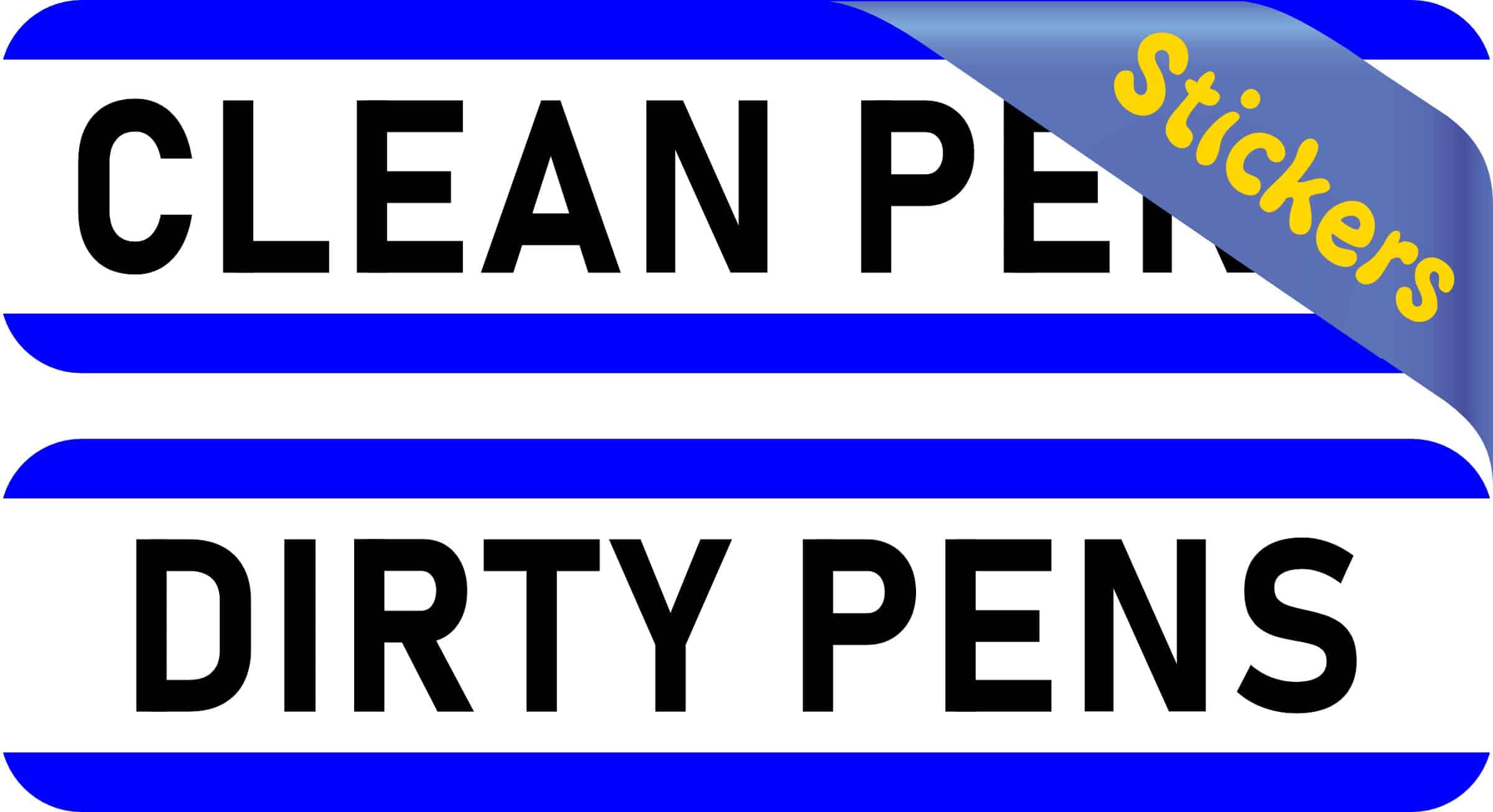 StickerTalk Clean Dirty Pens Vinyl Stickers, 1 sheet of 2 stickers, 4 inches x 1 inch each - Image 2
