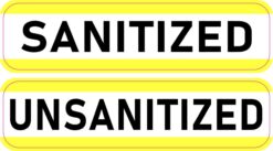 Sanitized Vinyl Stickers