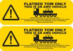 Flatbed Tow Only Vinyl Stickers