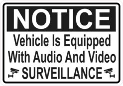 Symbol Vehicle Equipped with Audio and Video Surveillance Magnet