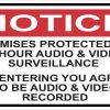 StickerTalk Premises Protected by 24 Hour Surveillance Magnet, 5 inches x 3 inches