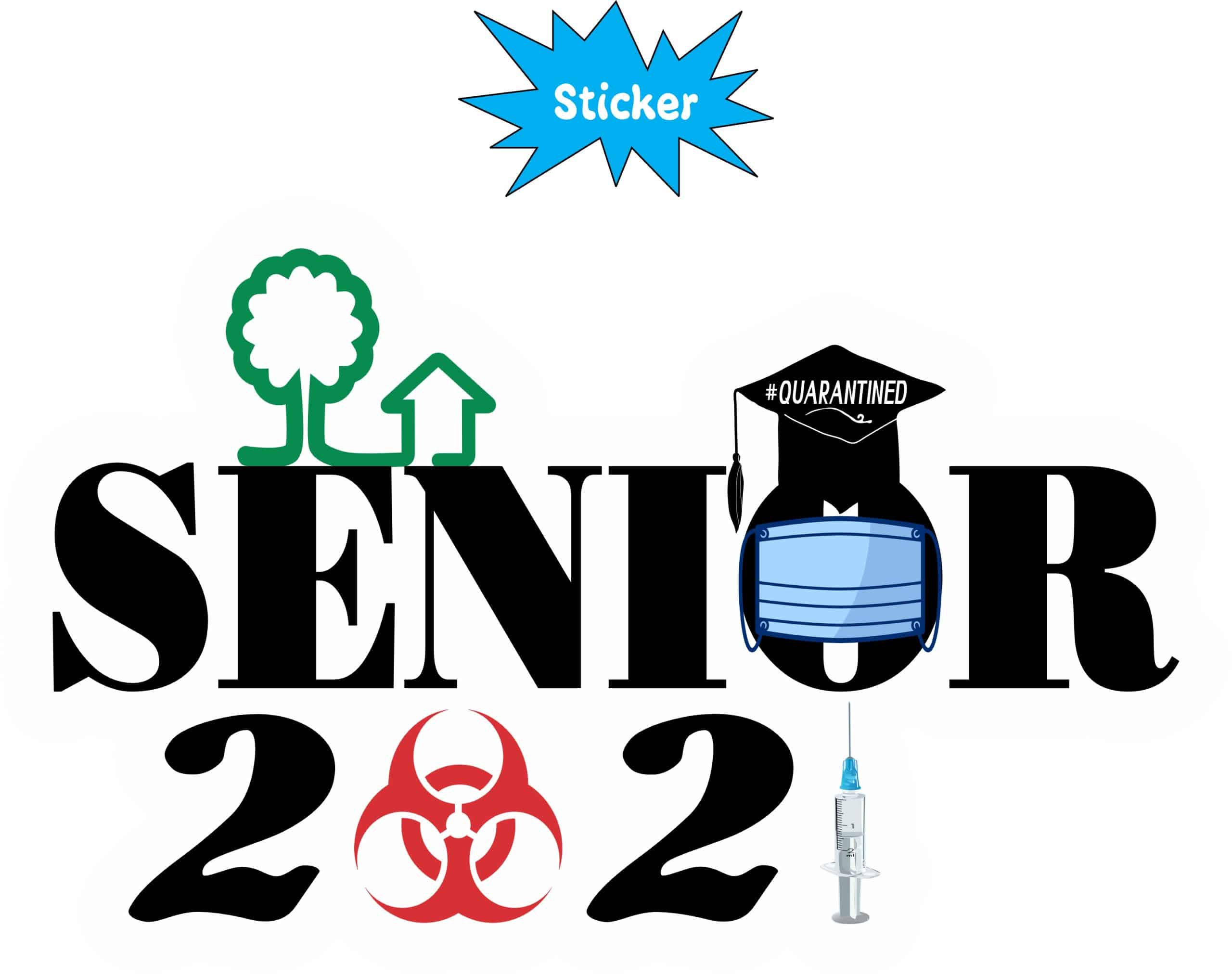 StickerTalk Biohazard Senior 2021 Vinyl Sticker, 5 inches x 3 inches - Image 3
