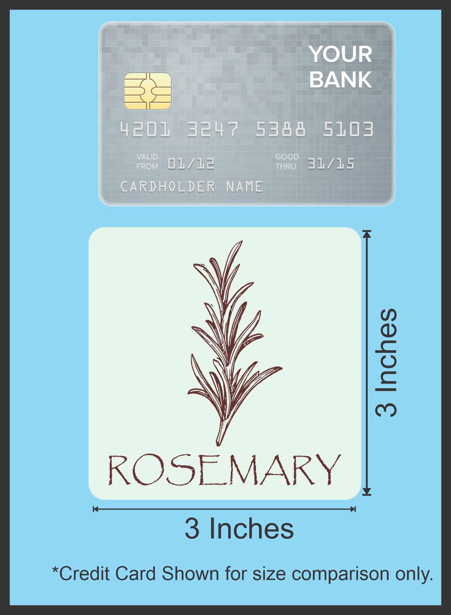 StickerTalk Rosemary Magnet, 3 inches x 3 inches - Image 3