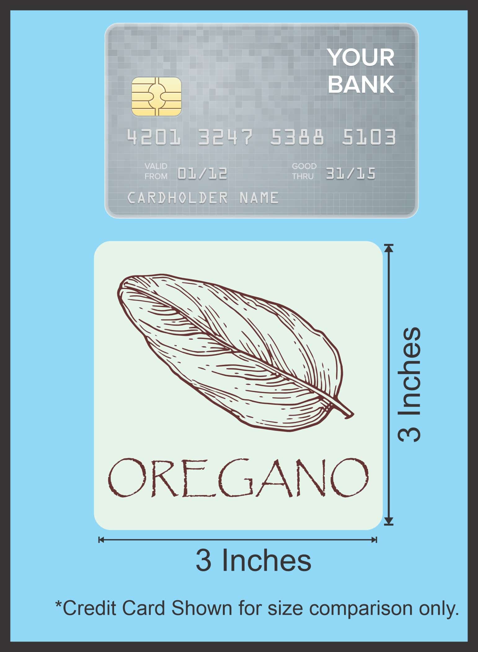 StickerTalk Oregano Vinyl Sticker, 3 inches x 3 inches - Image 4