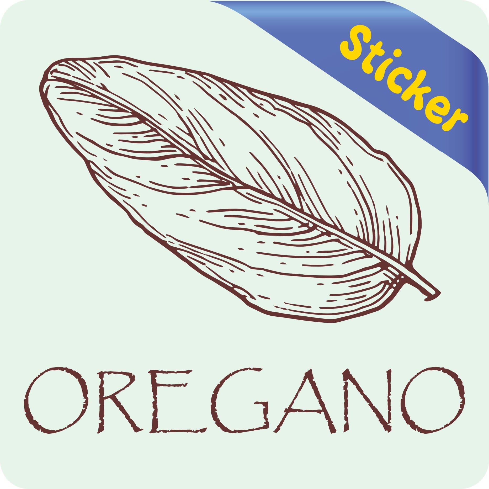 StickerTalk Oregano Vinyl Sticker, 3 inches x 3 inches - Image 2