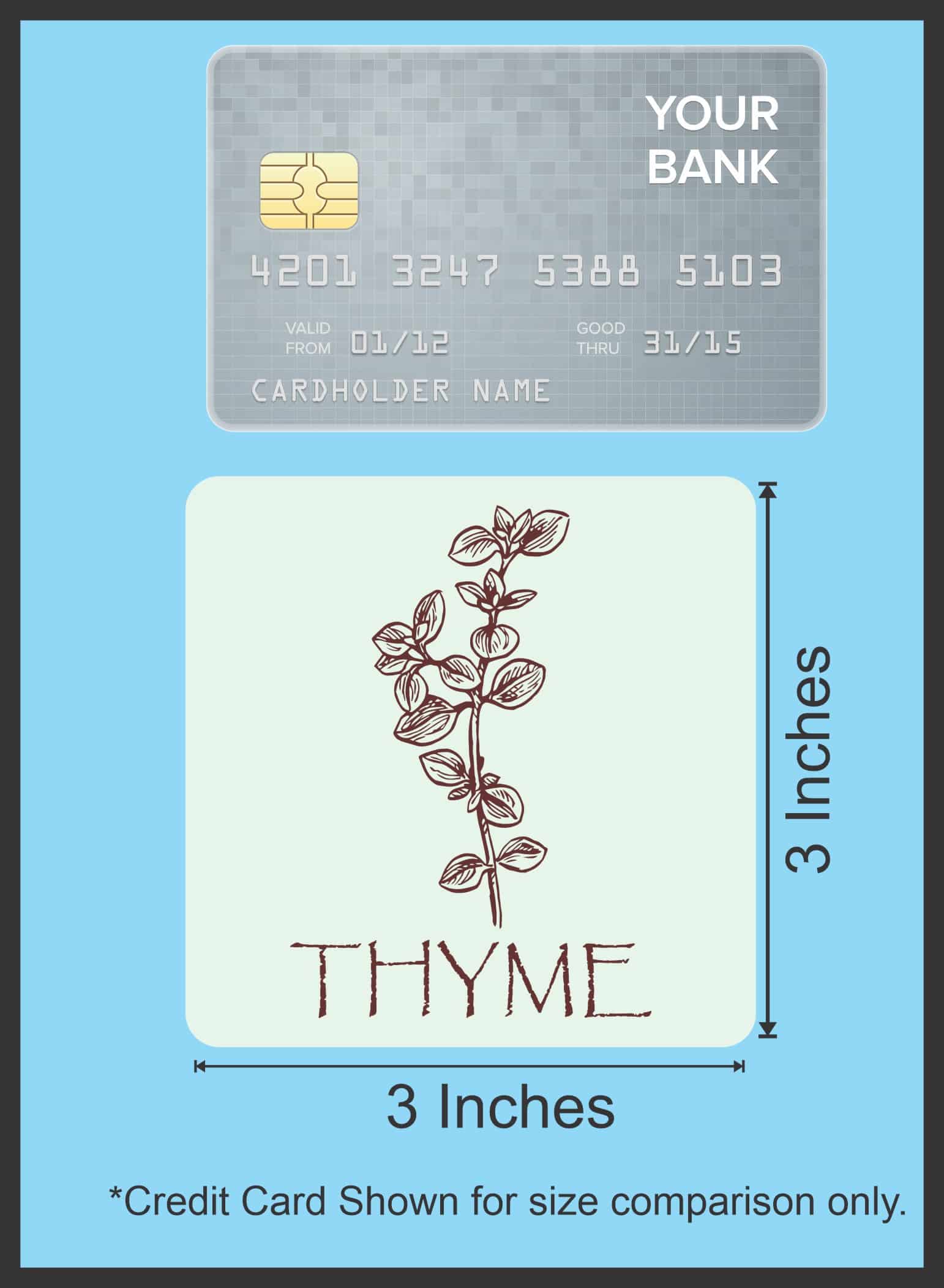StickerTalk Thyme Vinyl Sticker, 3 inches x 3 inches - Image 4