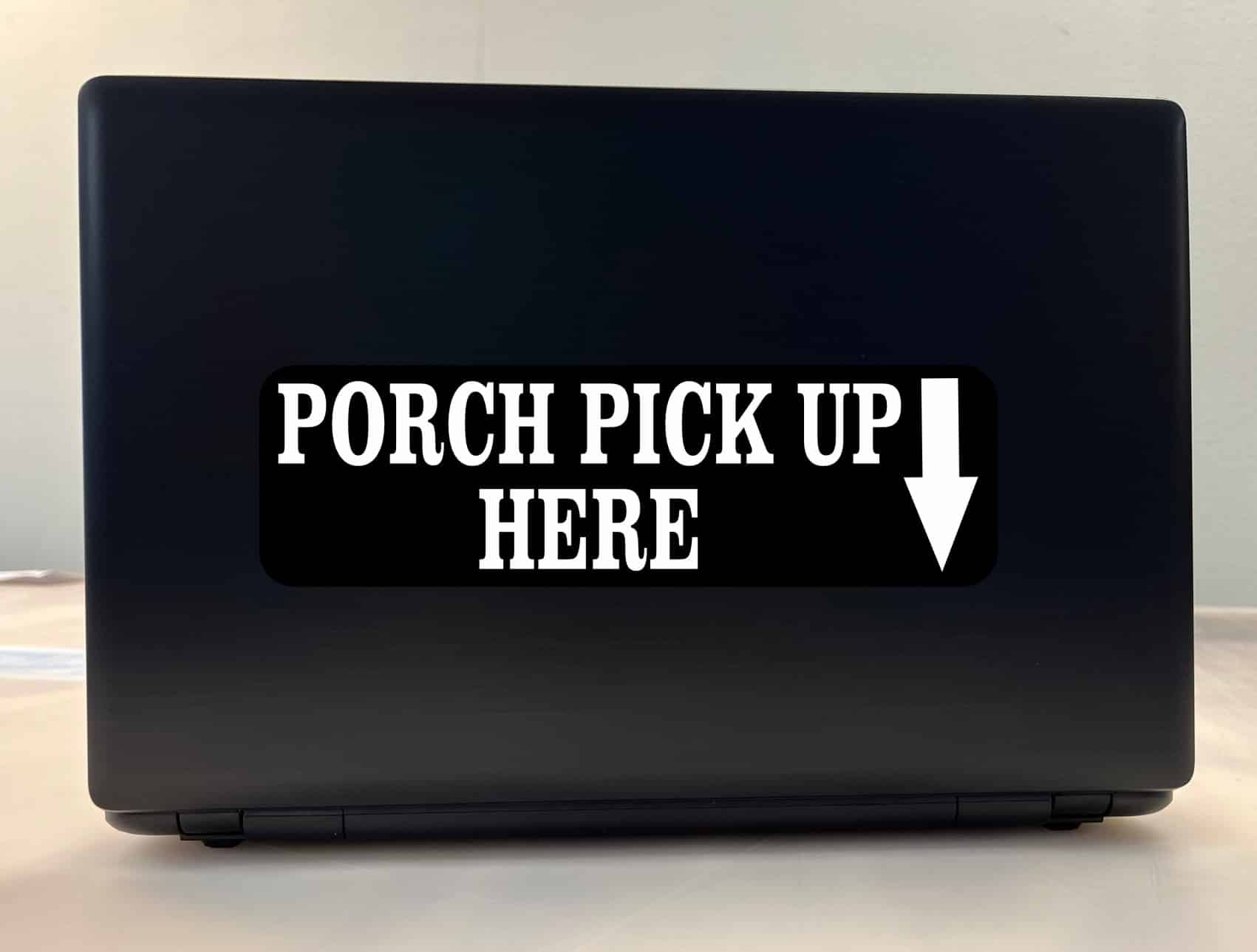 StickerTalk Porch Pick Up Here Vinyl Sticker, 10 inches x 3 inches - Image 3