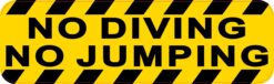 No Diving No Jumping Vinyl Sticker
