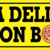 Pizza Delivery Girl on Board Vinyl Sticker
