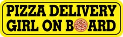 Pizza Delivery Girl on Board Vinyl Sticker