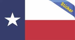 Alternative view of StickerTalk Texas Flag Vinyl Sticker, 5 inches x 2.7 inches