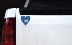 Fishing Heart Vinyl Sticker