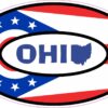 Map Oval Ohio Vinyl Sticker