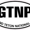 Oval Grand Teton National Park Vinyl Sticker