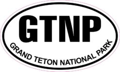 Oval Grand Teton National Park Vinyl Sticker