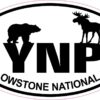 Wildlife Oval Yellowstone National Park Vinyl Sticker