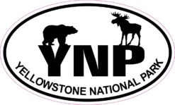 Wildlife Oval Yellowstone National Park Vinyl Sticker