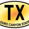 Oval Palo Duro Canyon Vinyl Sticker