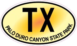 Oval Palo Duro Canyon Vinyl Sticker