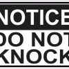 StickerTalk Notice Do Not Knock Magnet, 5 inches x 3.5 inches