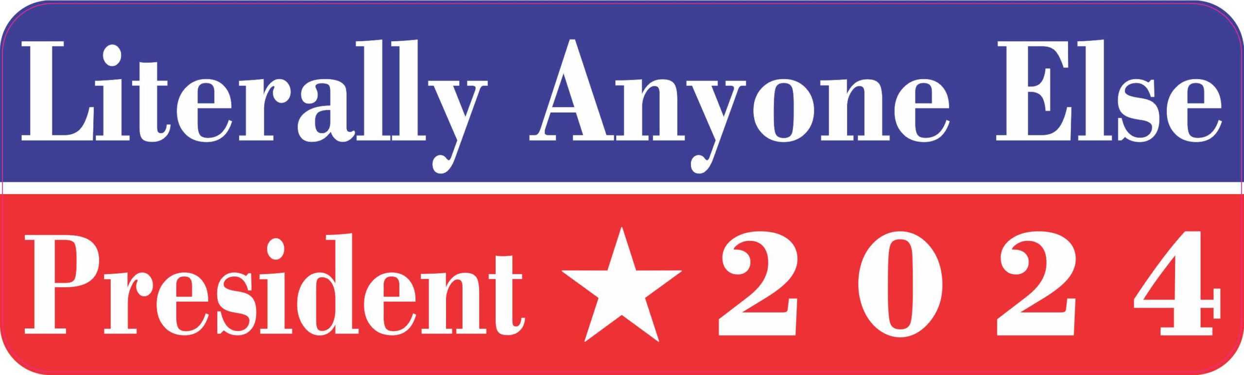 Literally Anyone Else President 2024 Vinyl Sticker