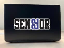 StickerTalk Blue Senior 2022 Vinyl Sticker, 9.5 inches x 3 inches