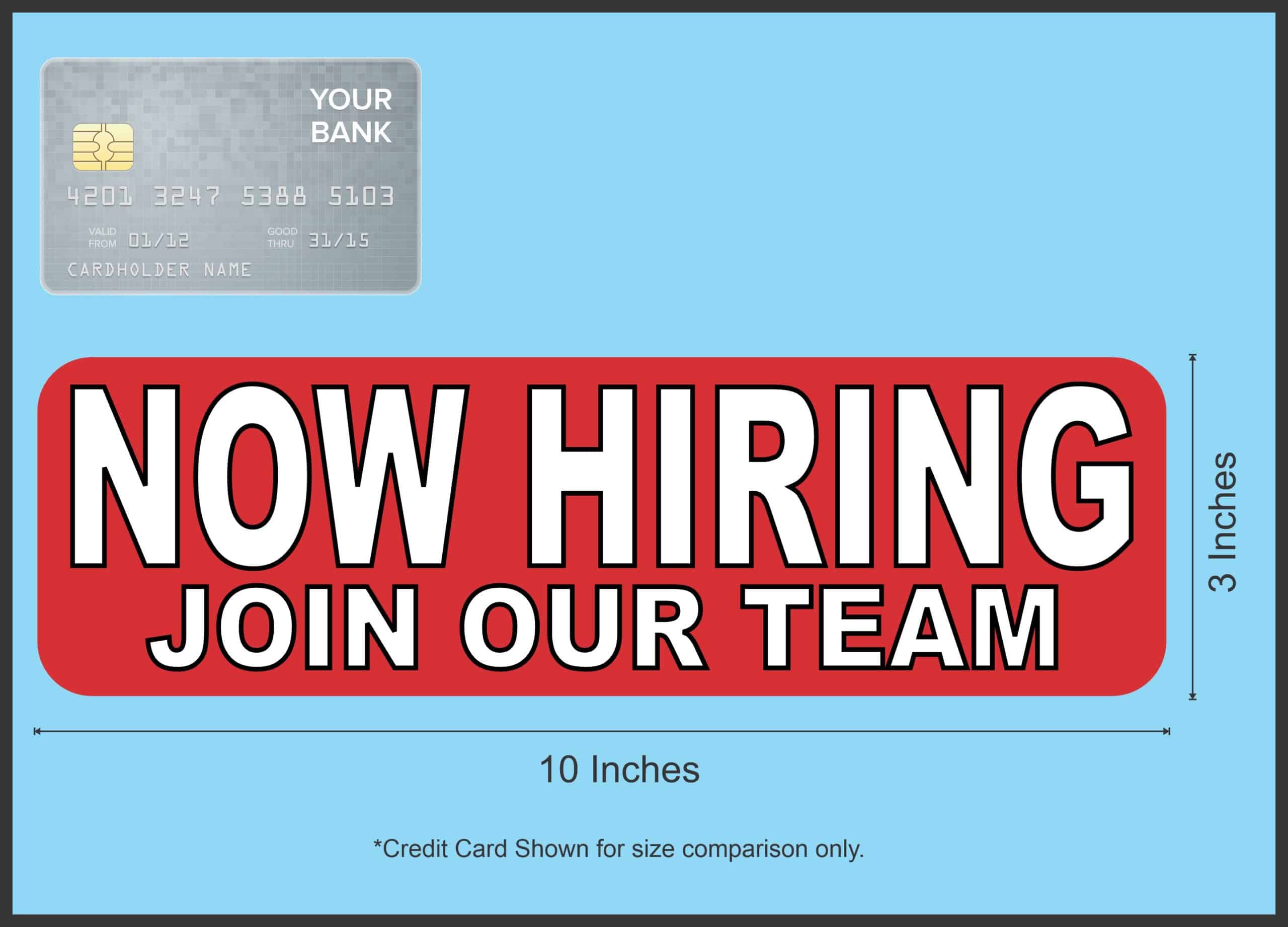 StickerTalk Join Our Team Now Hiring Magnet, 10 inches x 3 inche - Image 4