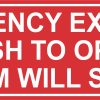 StickerTalk Push to Open Emergency Exit Only Magnet, 10 inches x 3 inches