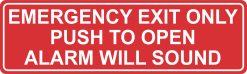 StickerTalk Push to Open Emergency Exit Only Magnet, 10 inches x 3 inches