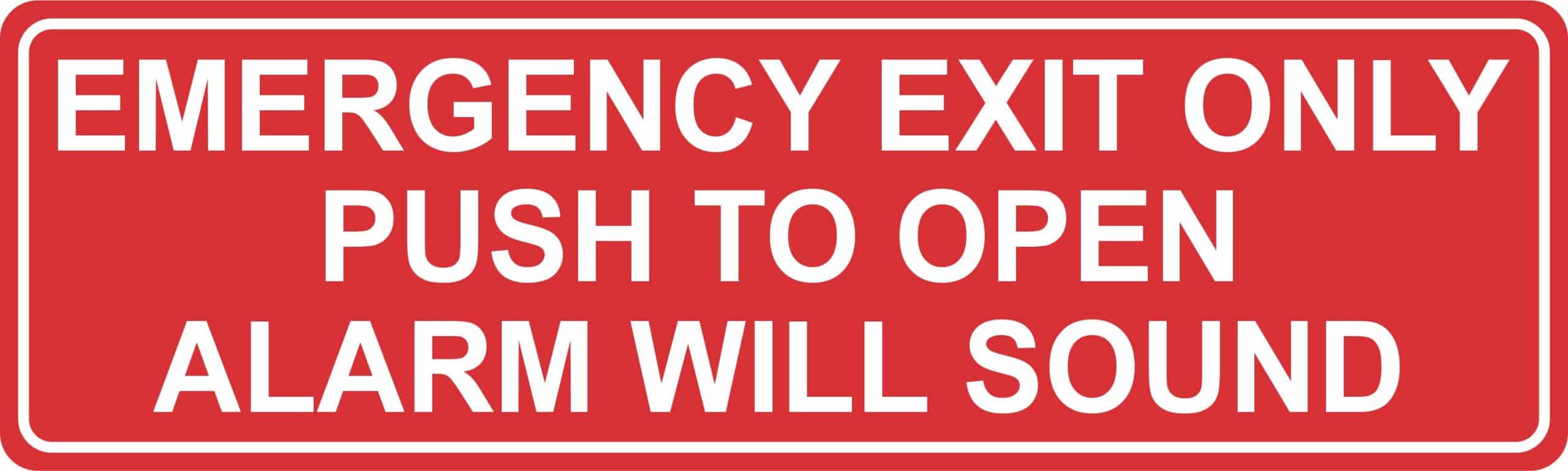 StickerTalk Push to Open Emergency Exit Only Magnet, 10 inches x 3 inches
