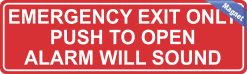 Alternative view of StickerTalk Push to Open Emergency Exit Only Magnet, 10 inches x 3 inches