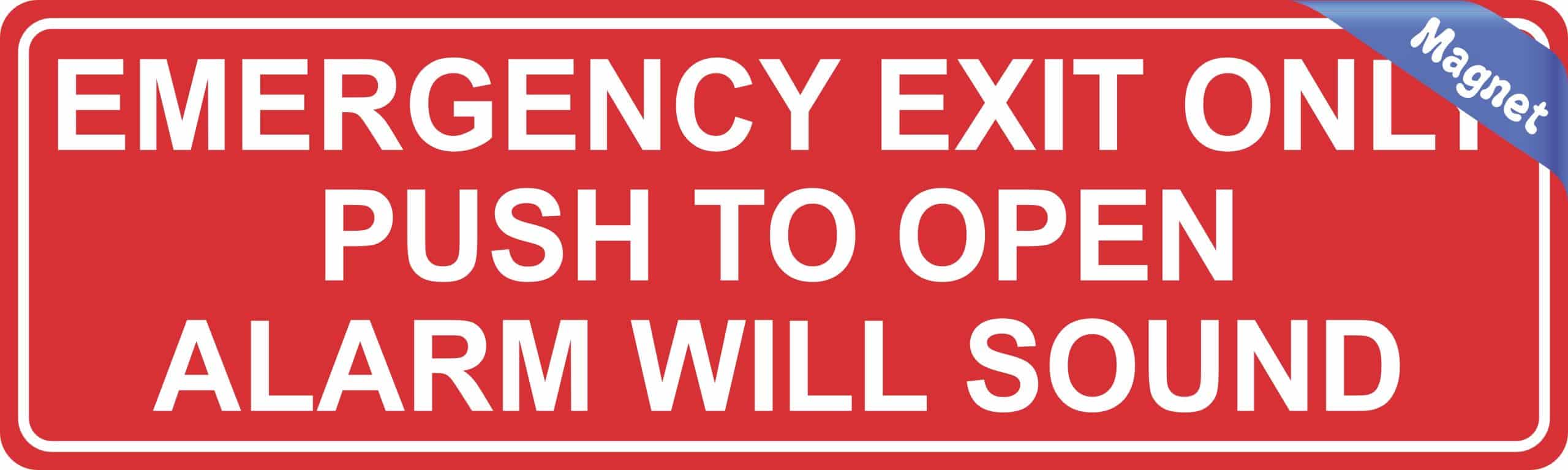 StickerTalk Push to Open Emergency Exit Only Magnet, 10 inches x 3 inches - Image 2